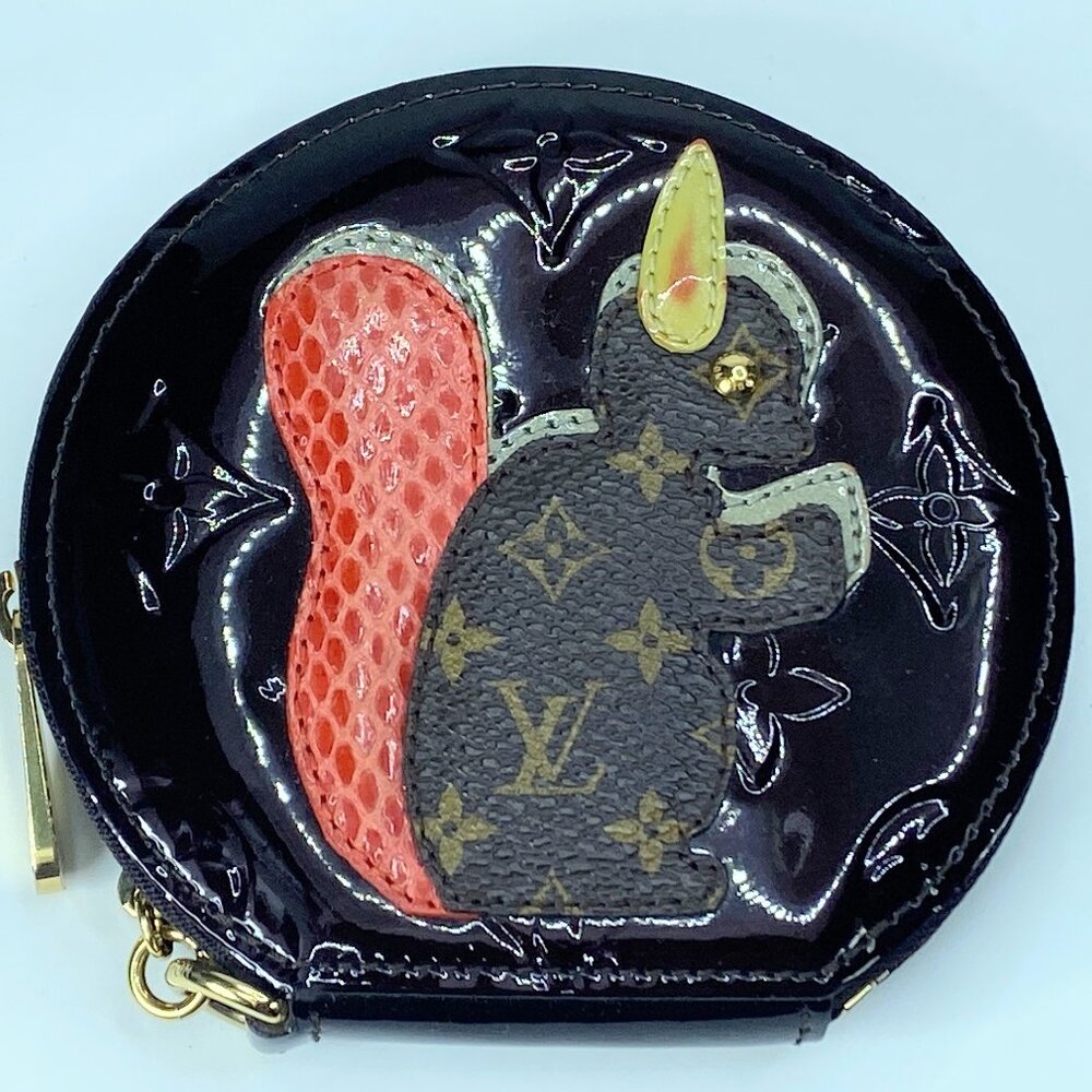 Auth Louis Vuitton Vernis Amaranth Portemonnay Squirrel Case GS419 - Picture 2 of 10